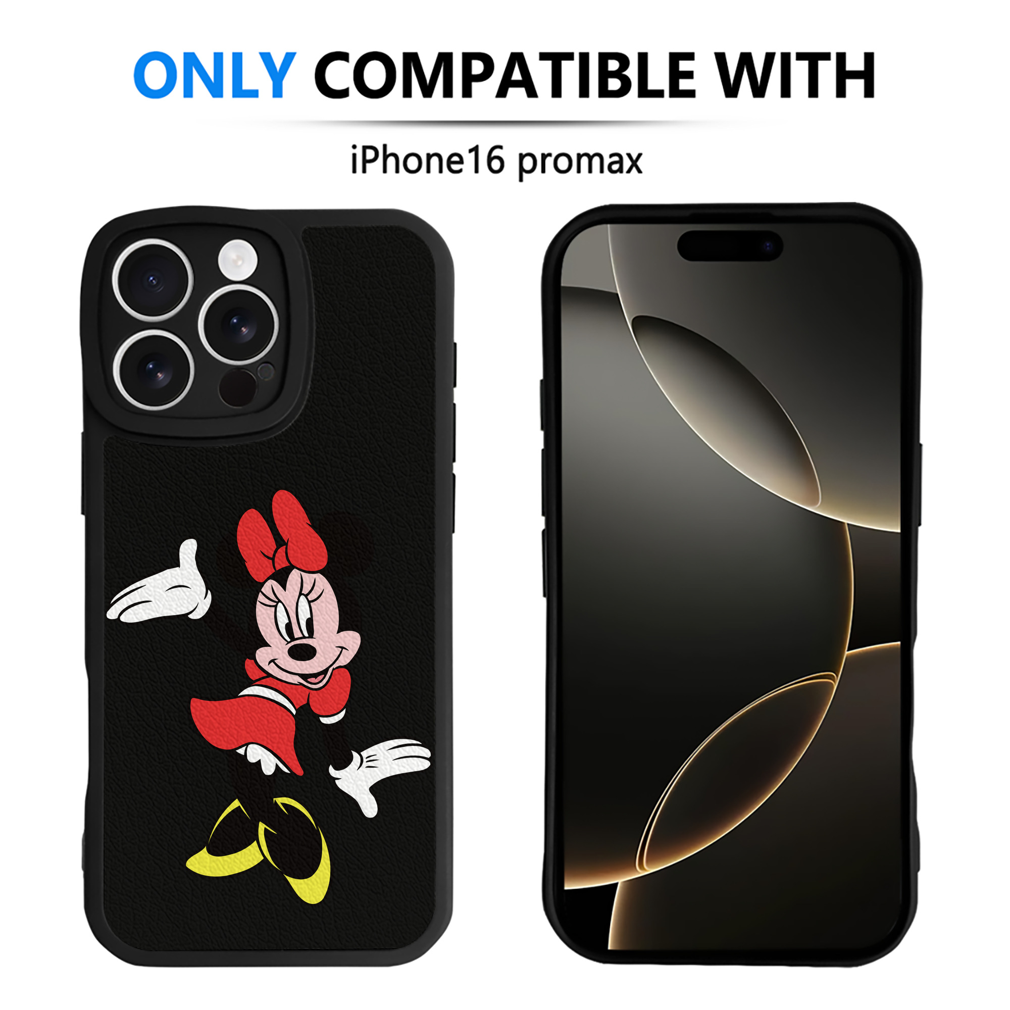 （画像用） ミッキーマウス Mickey Mouse 【iPhone 16シリーズ対応】シリコンスマホケース（レザー調） 材質：シリコン